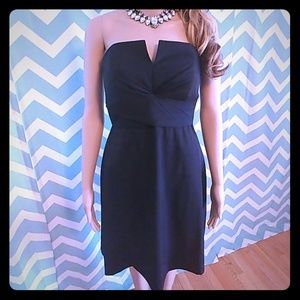 WHBM black strapless dress size 4